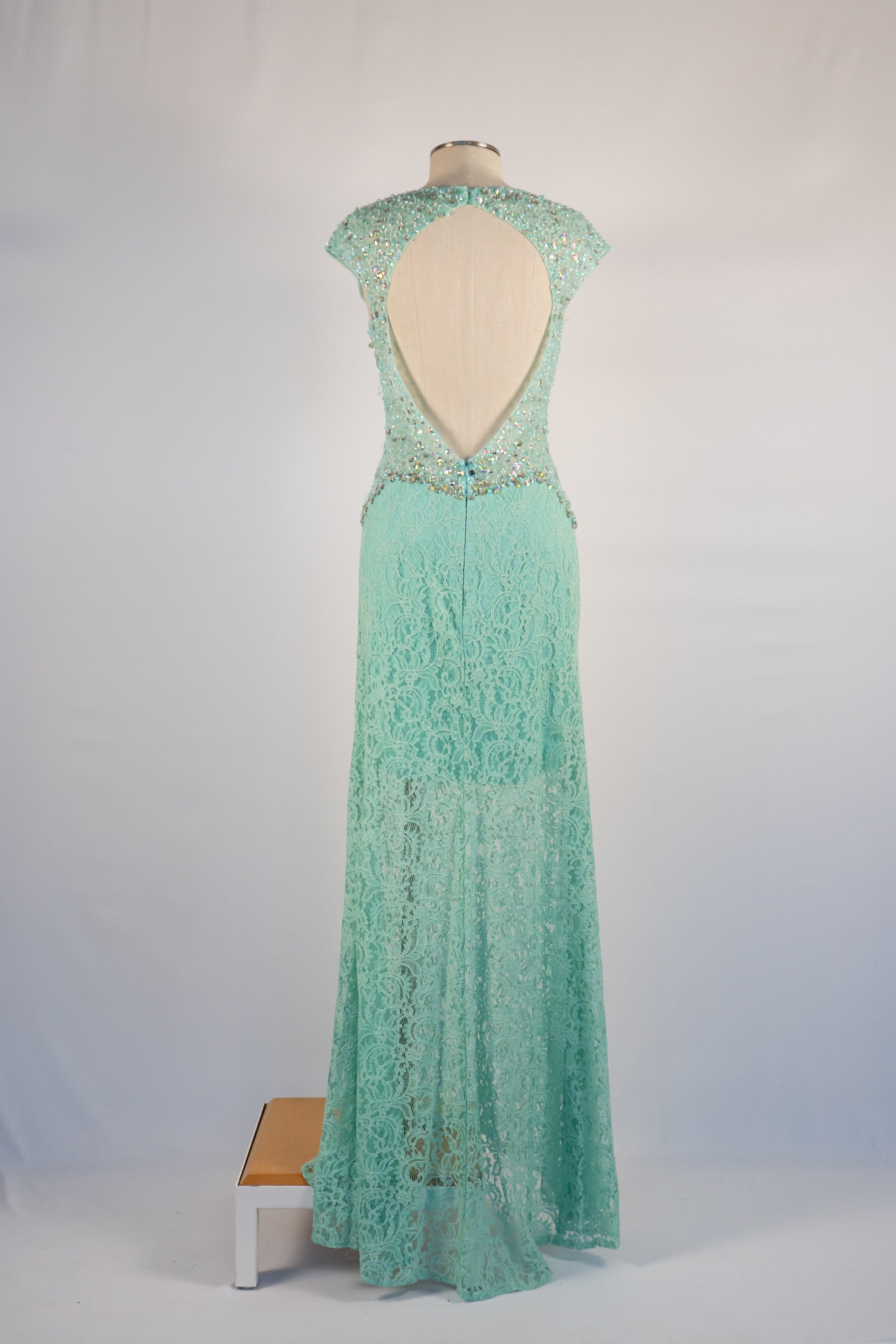 Mint Green Lace Multi-Length Dress