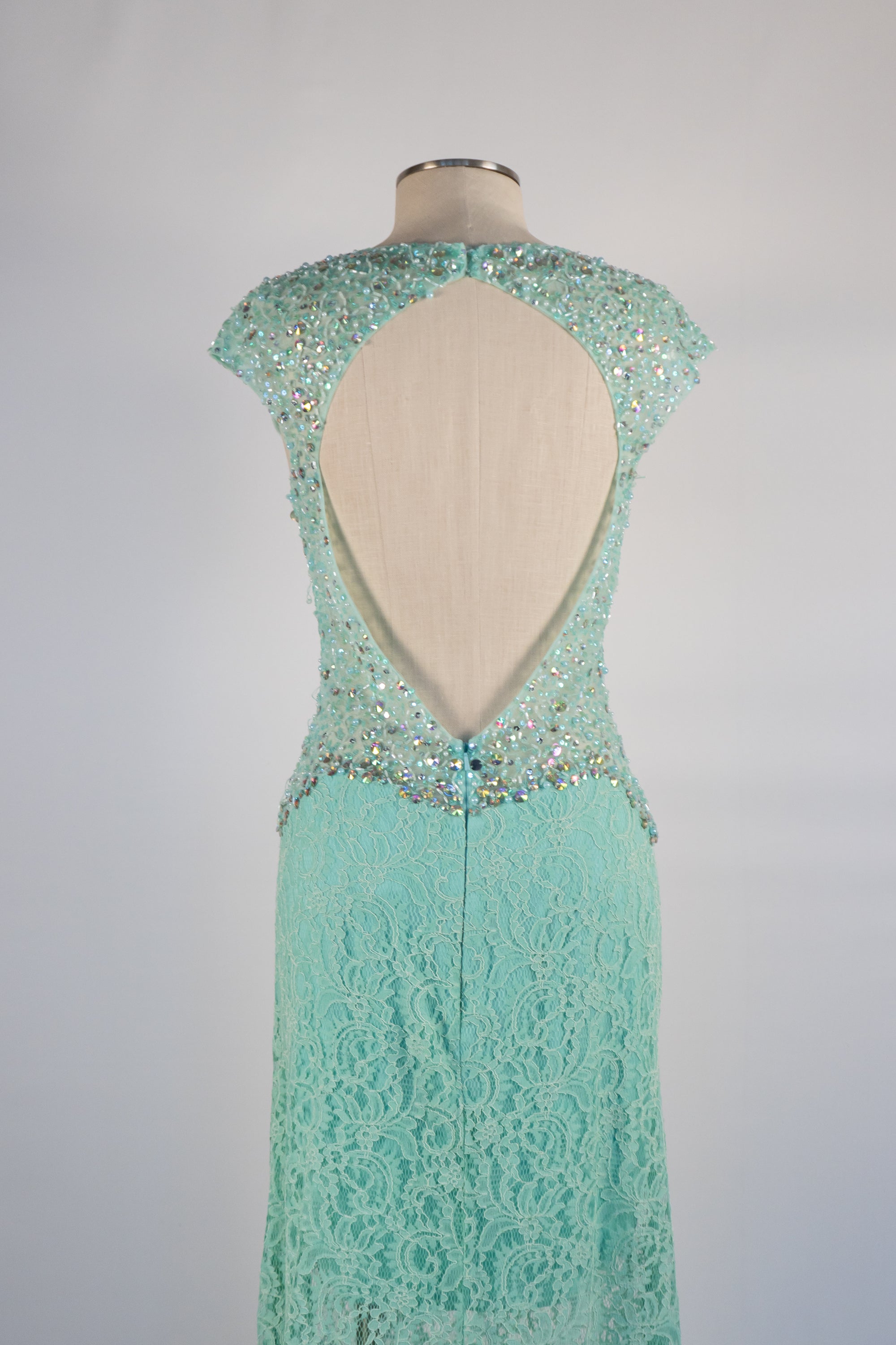 Mint Green Lace Multi-Length Dress