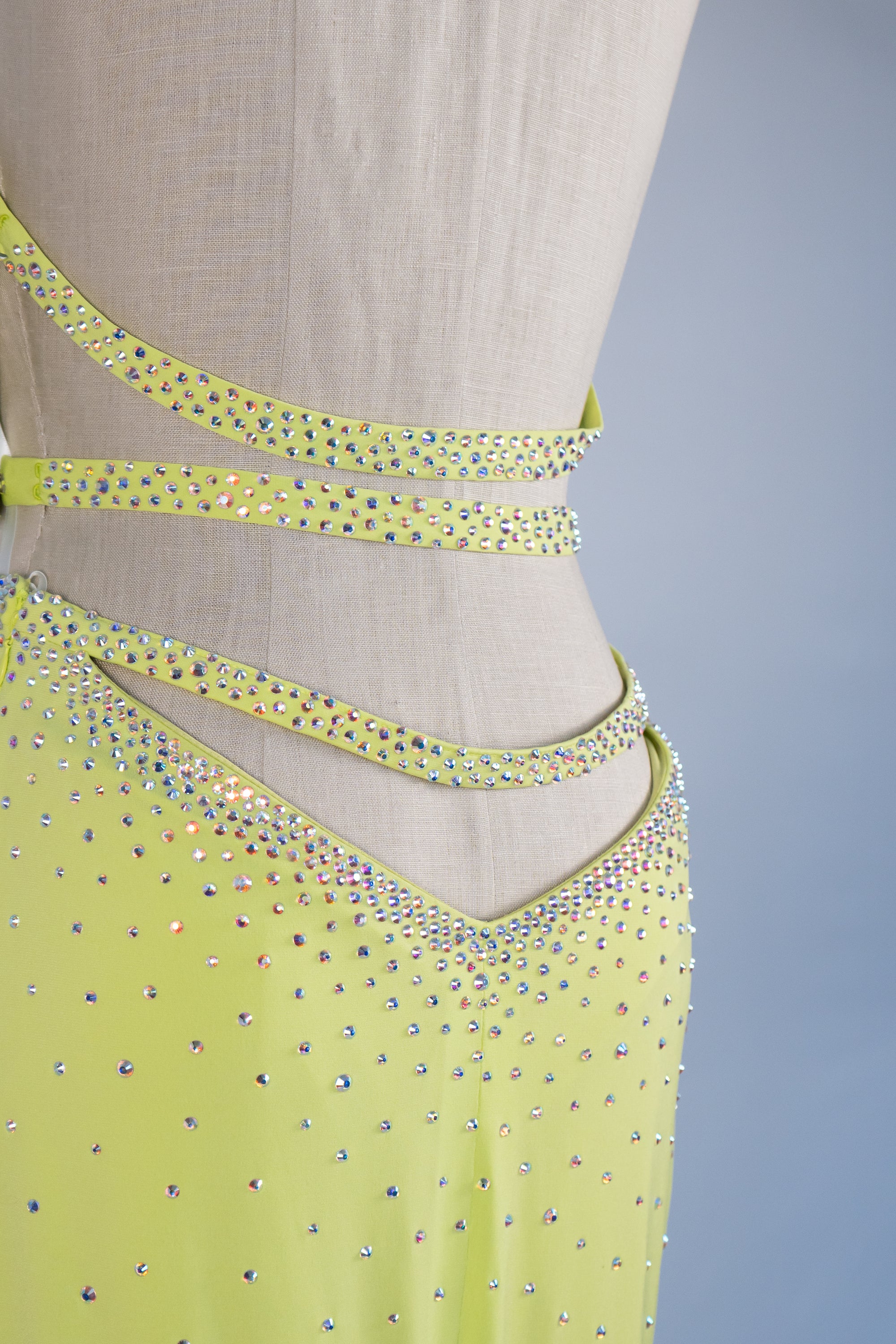 Lime Green & Studded 2-Piece Dress