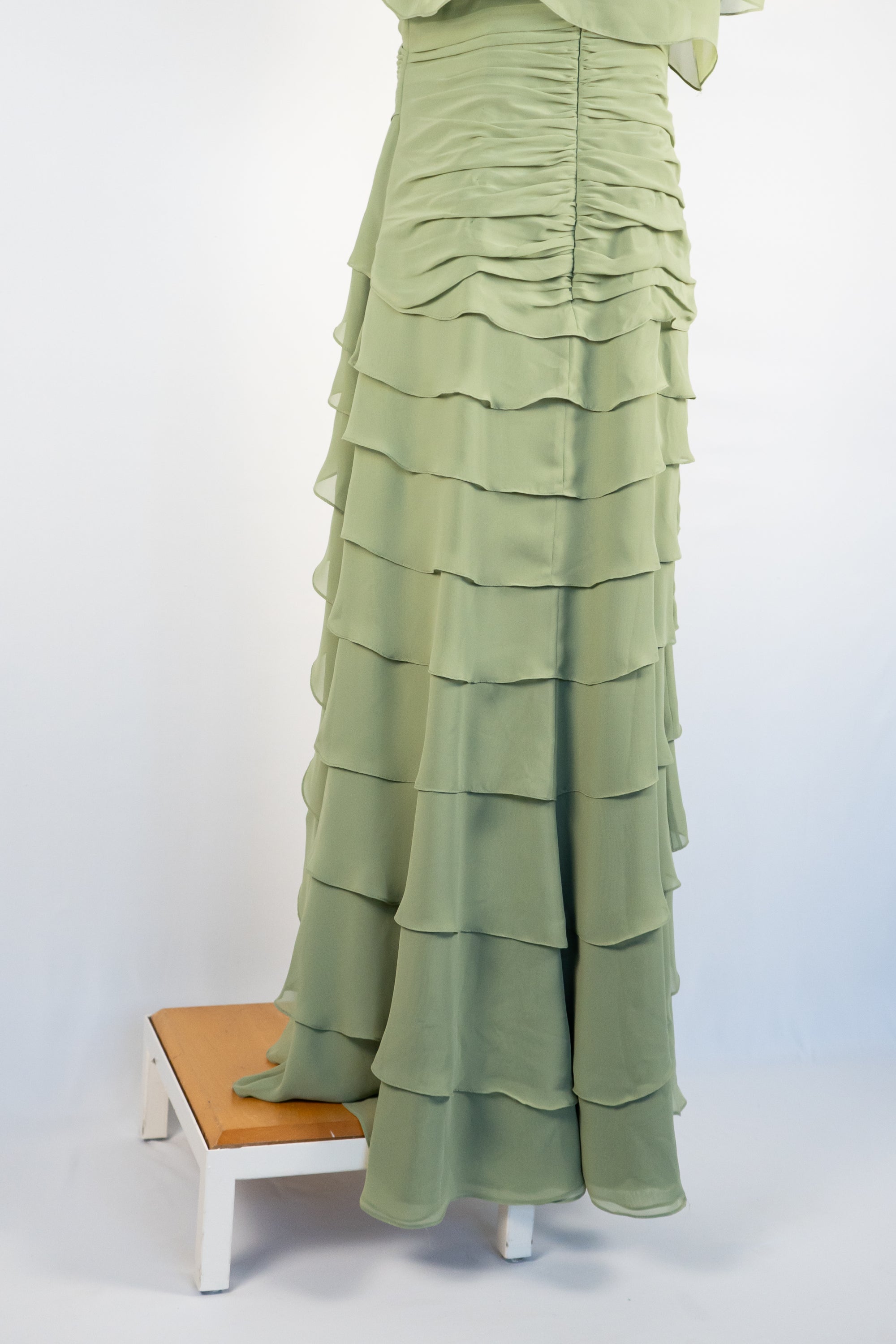 Sage Green Full Length Dress with Bolero Jacket