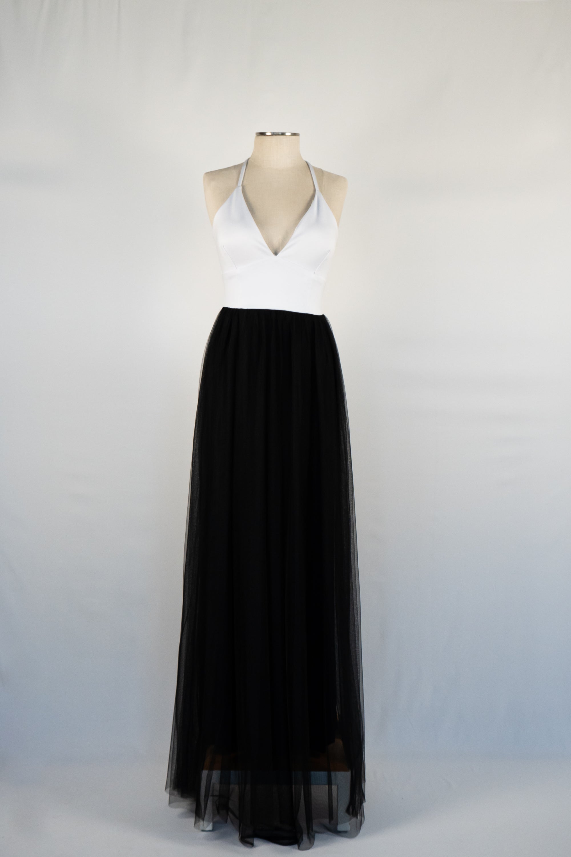 Black & White Full Length Dress