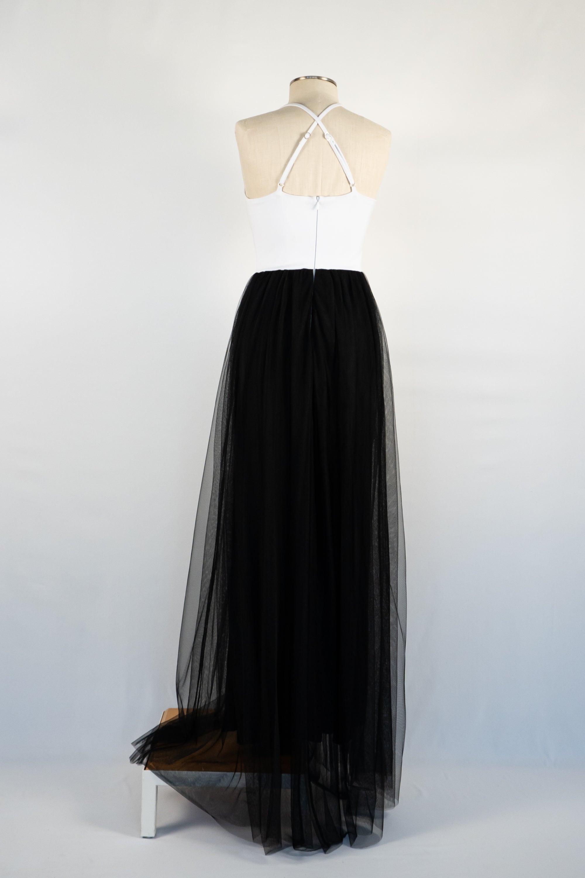 black and white long dress Black and White Long Prom Dress