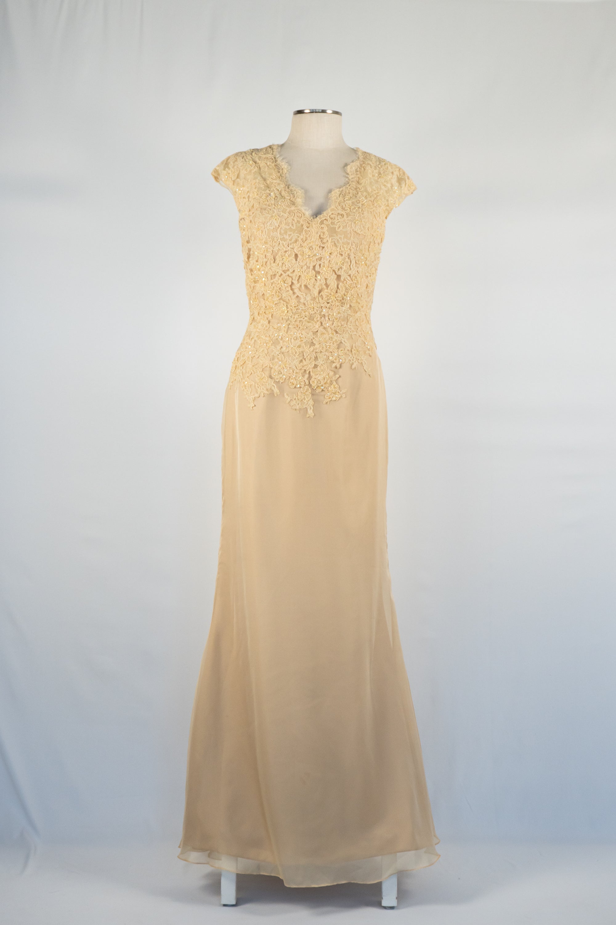 Beige Full Length Dress