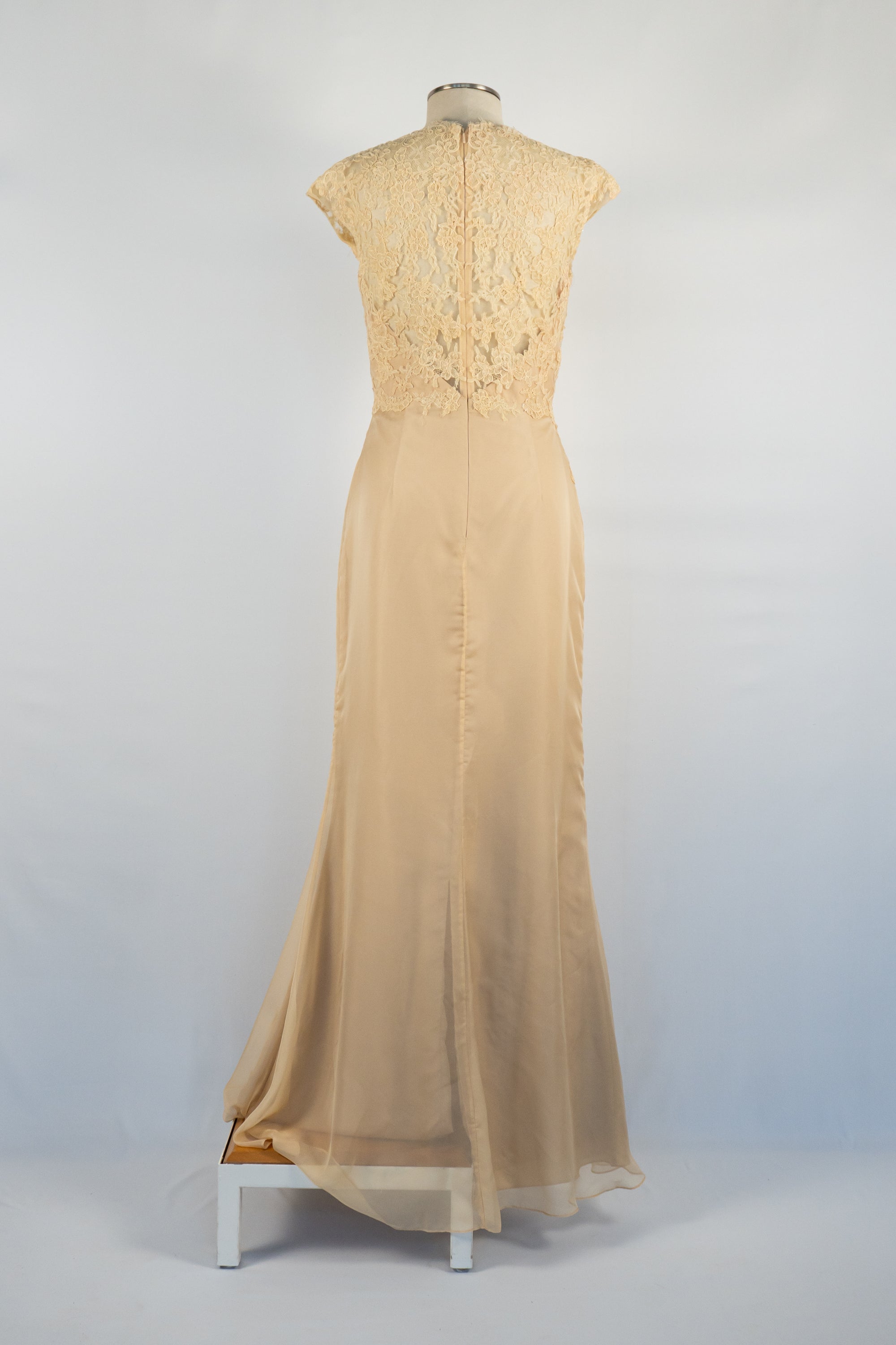 Beige Full Length Dress