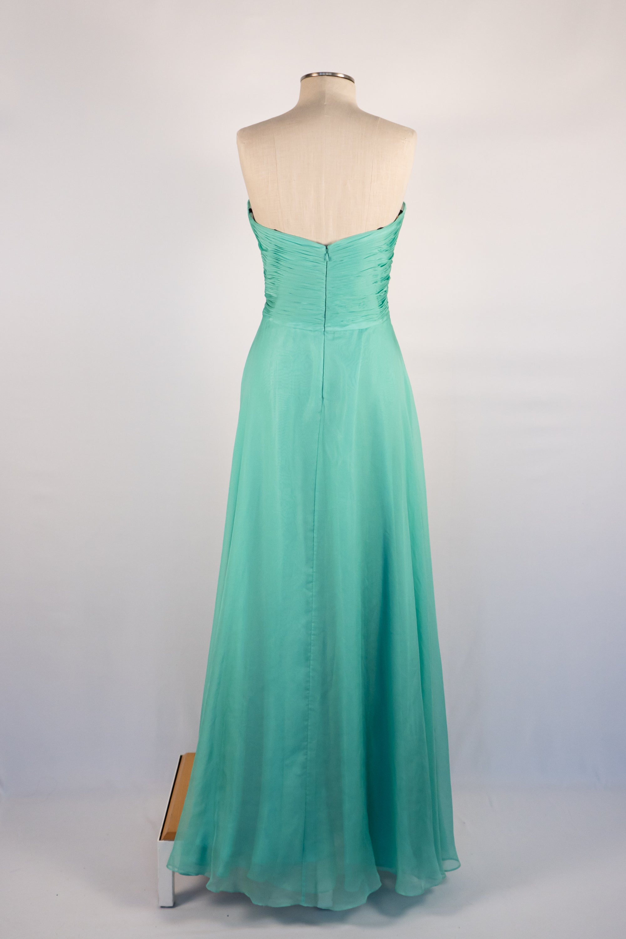 Mint Green Strapless Full Length Dress