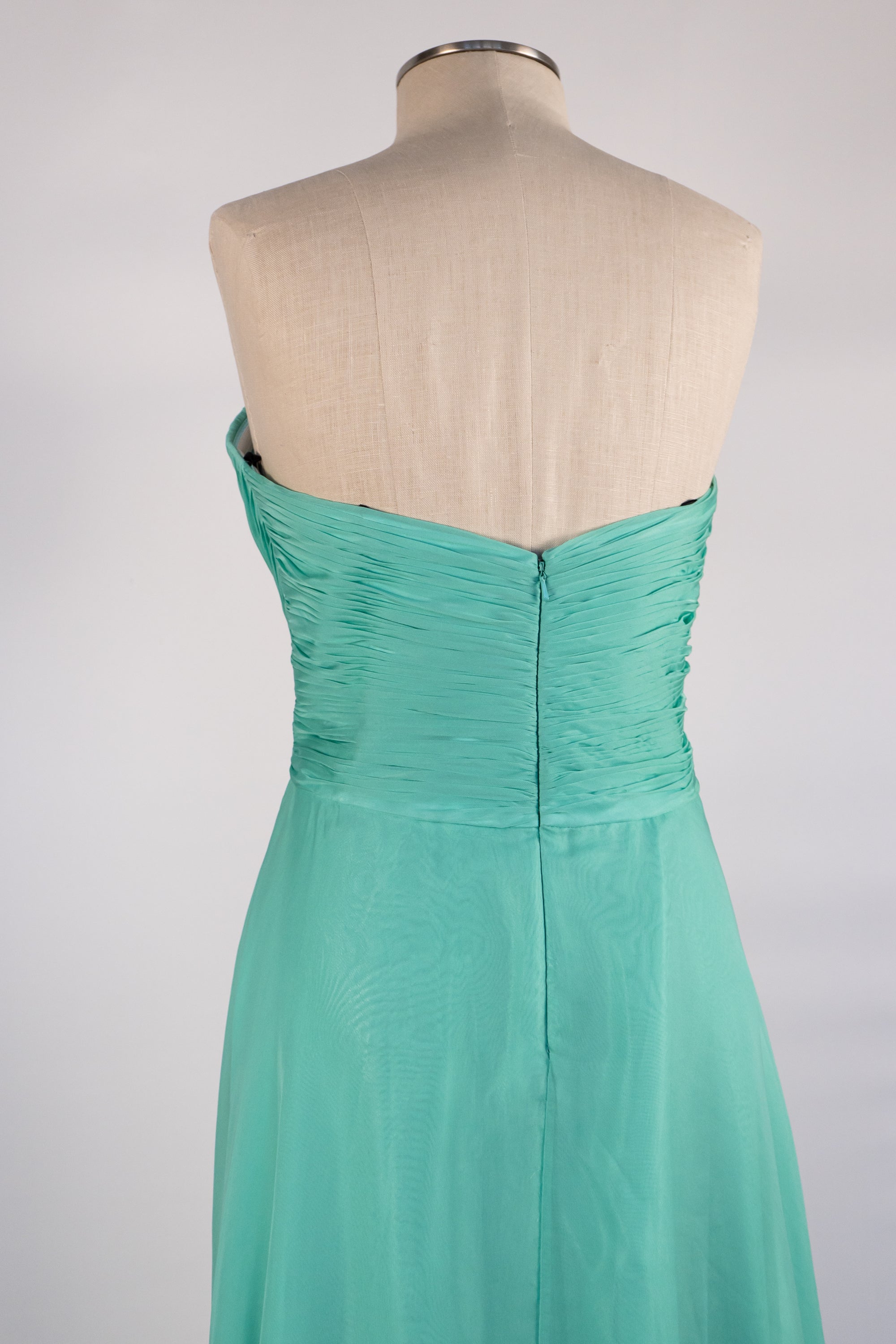 Mint Green Strapless Full Length Dress