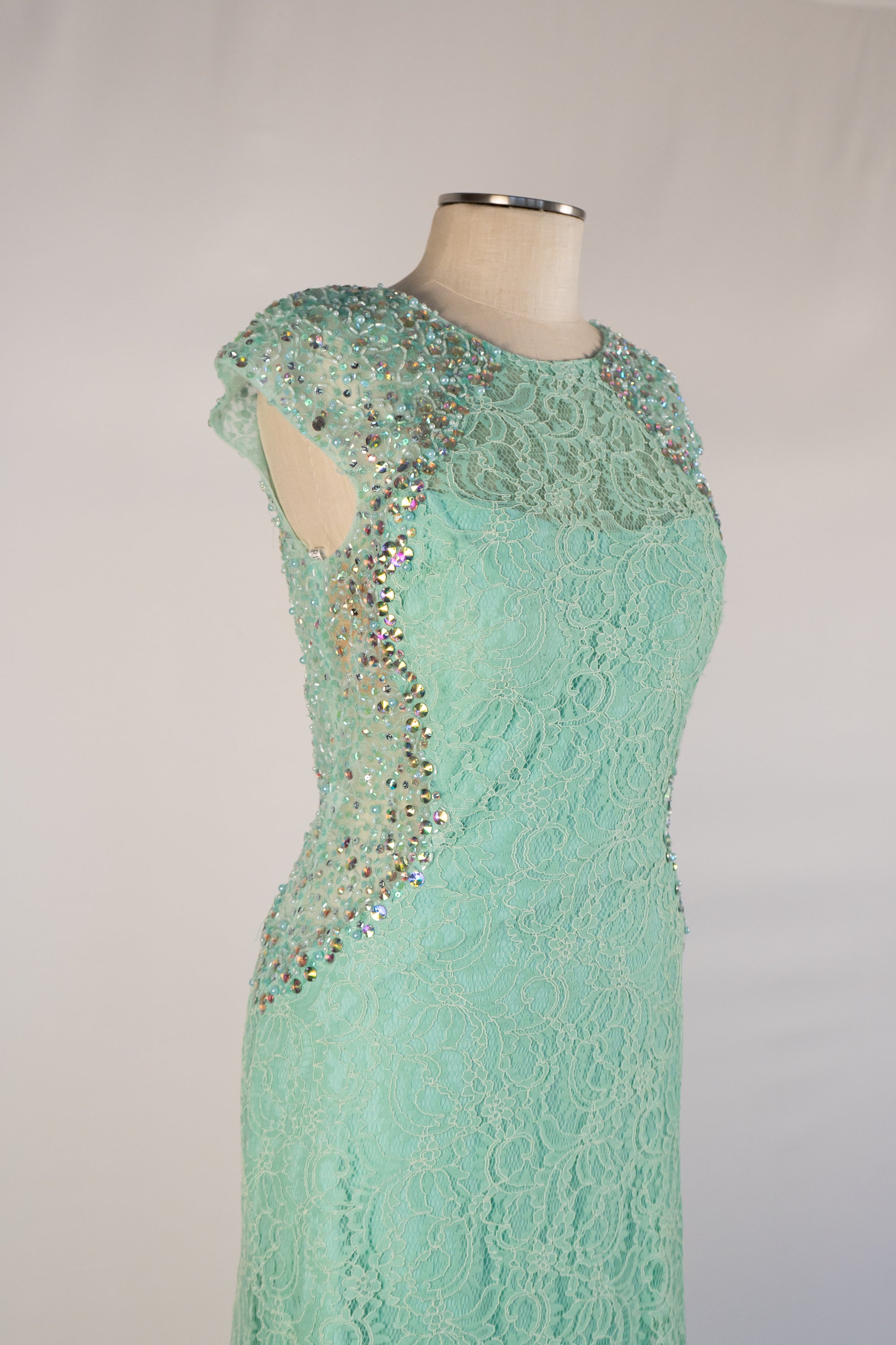 Mint Green Lace Multi-Length Dress