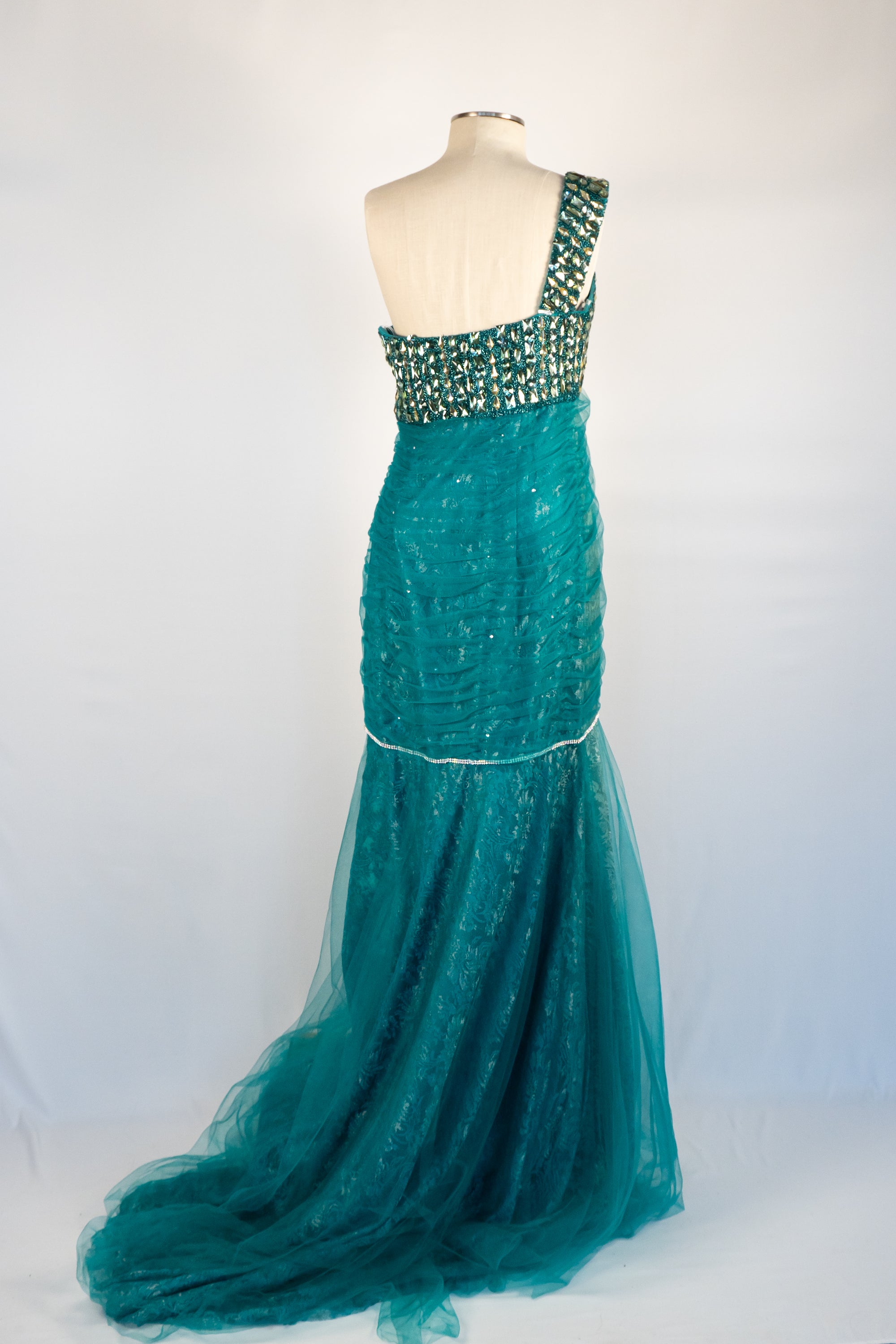 Teal Green Full Length Dress