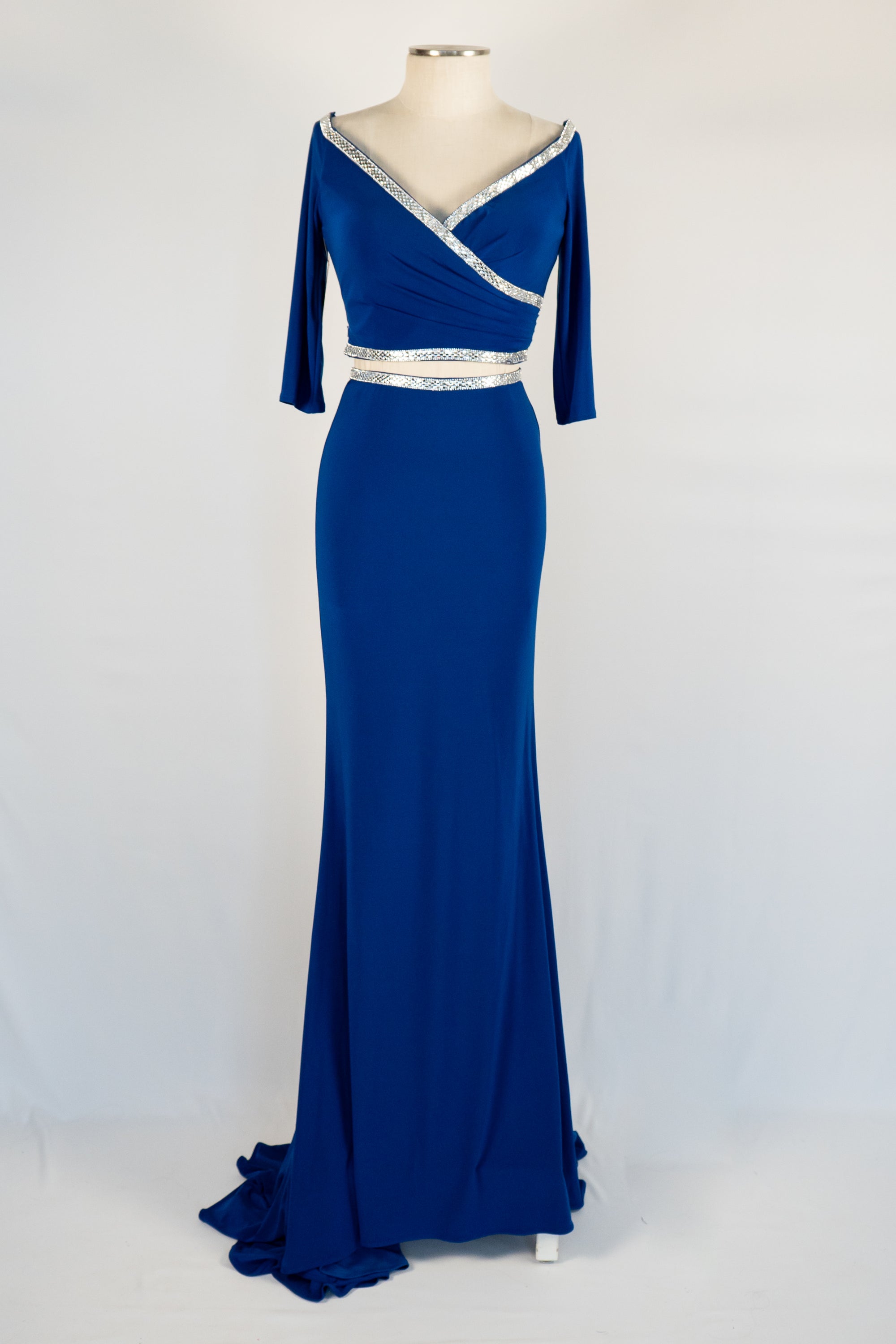 Royal Blue 2-Piece Full Length Dress