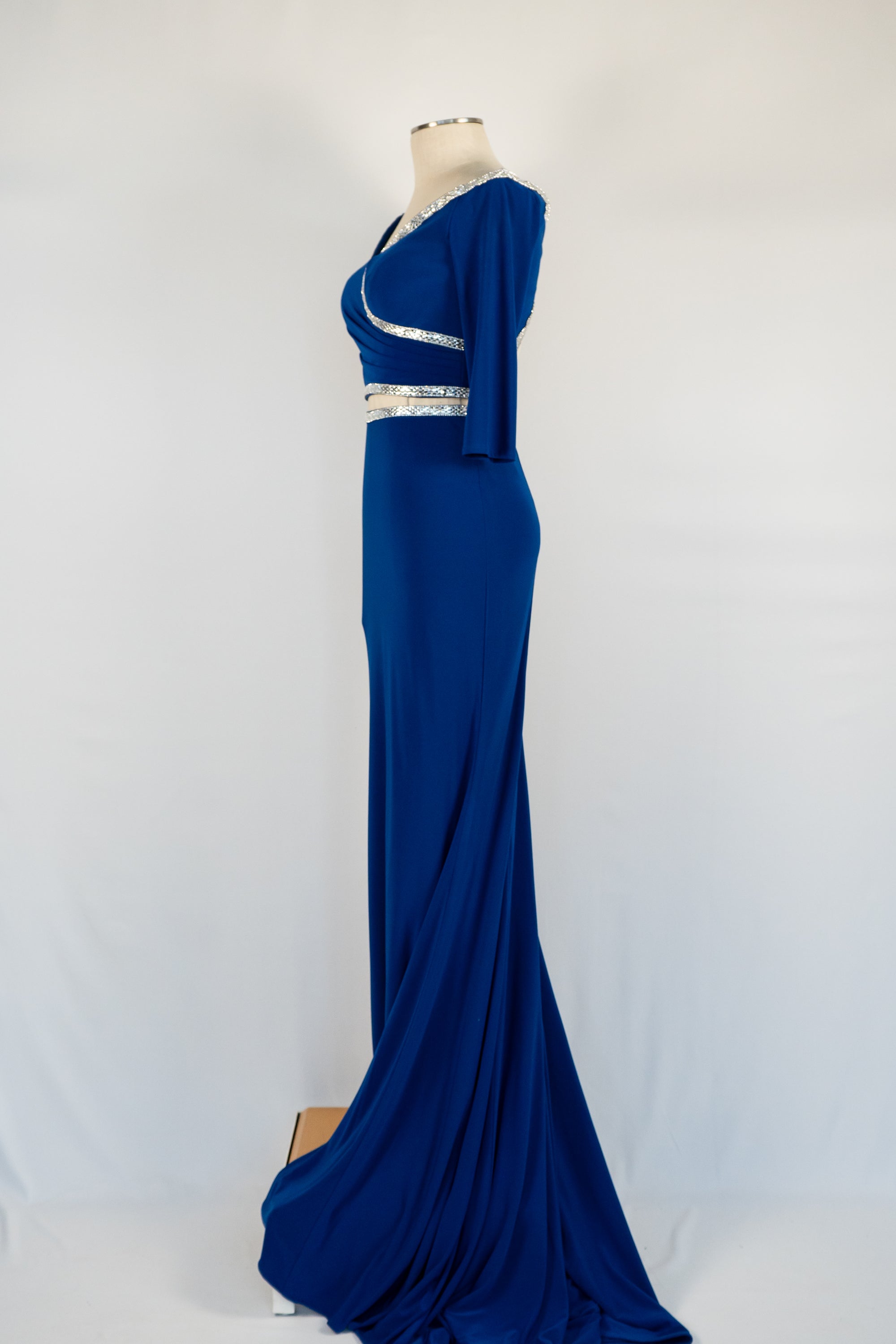 Royal Blue 2-Piece Full Length Dress