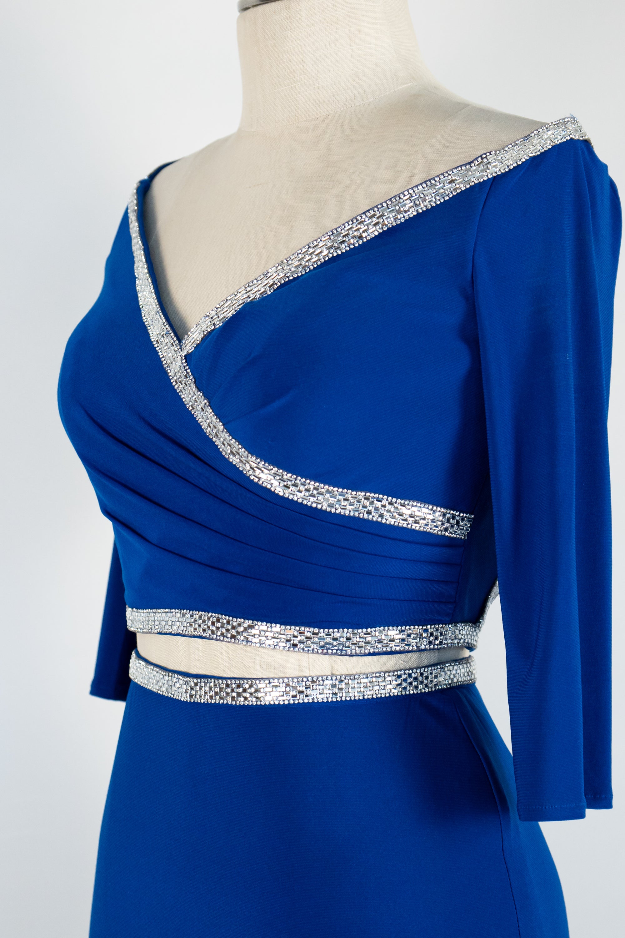 Royal Blue 2-Piece Full Length Dress