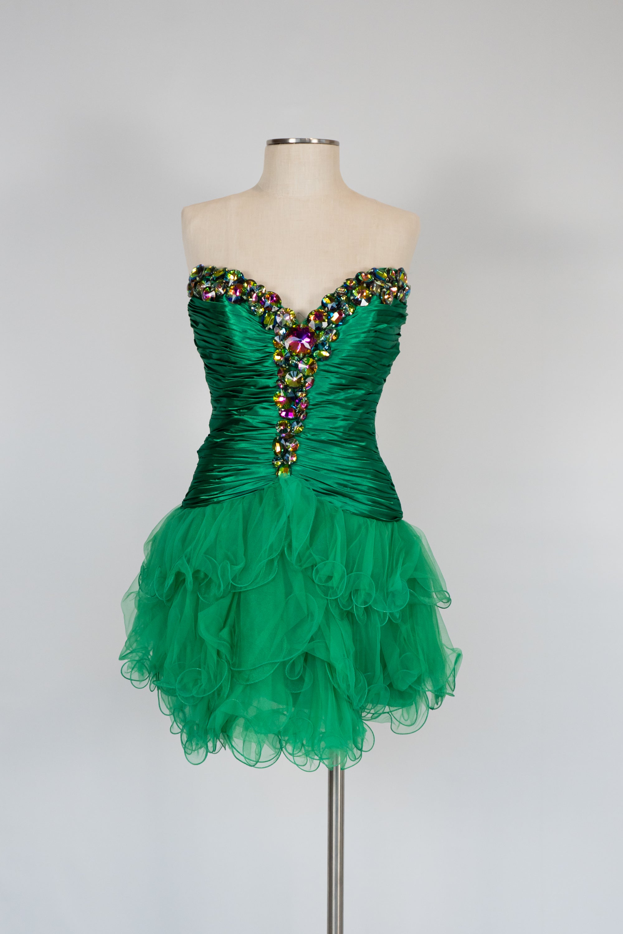 Kelly Green Short Dress by Sherri Hill