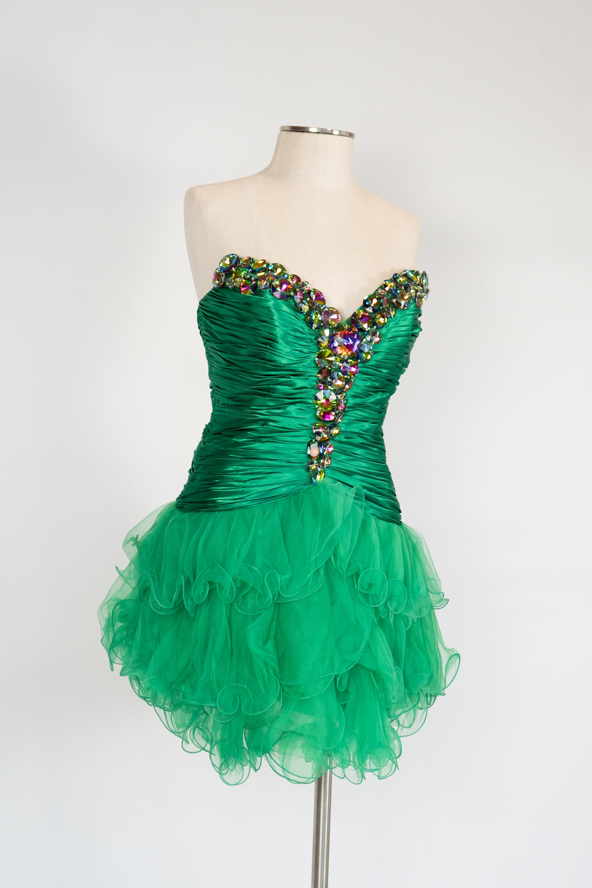 Kelly Green Short Dress by Sherri Hill