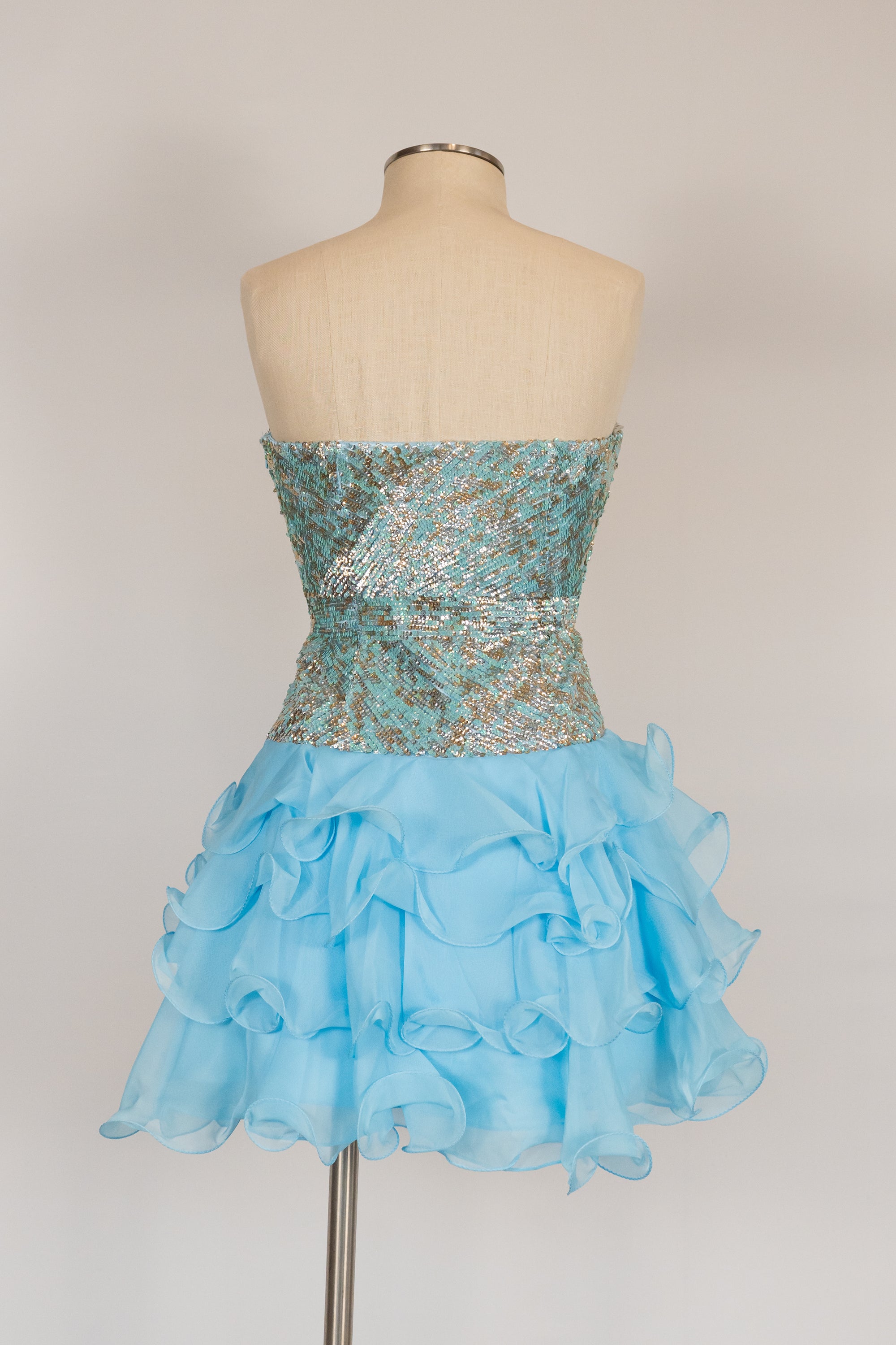 Baby Blue Short Dress by Sherri Hill