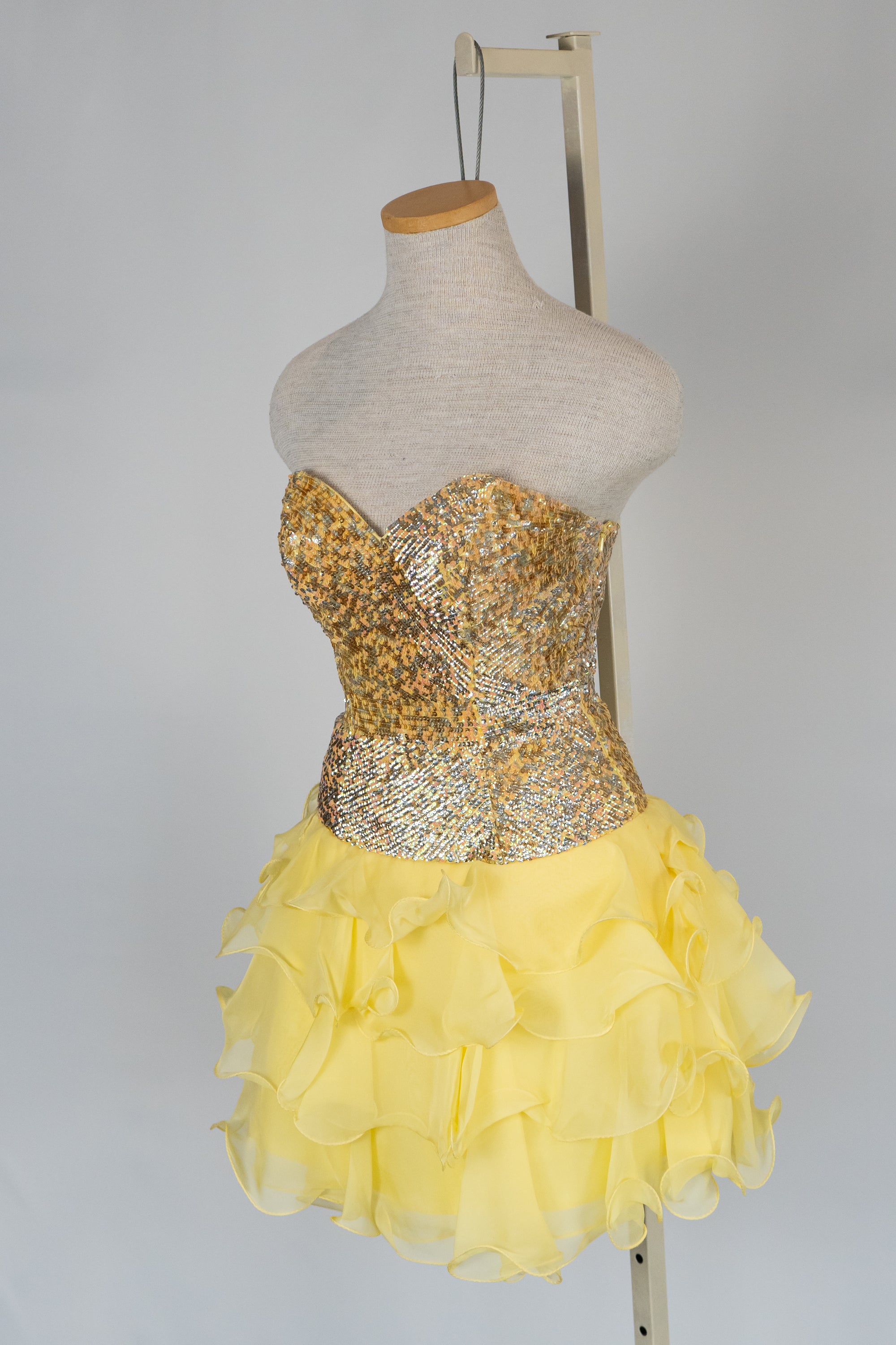 Yellow Short Dress by Sherri Hill