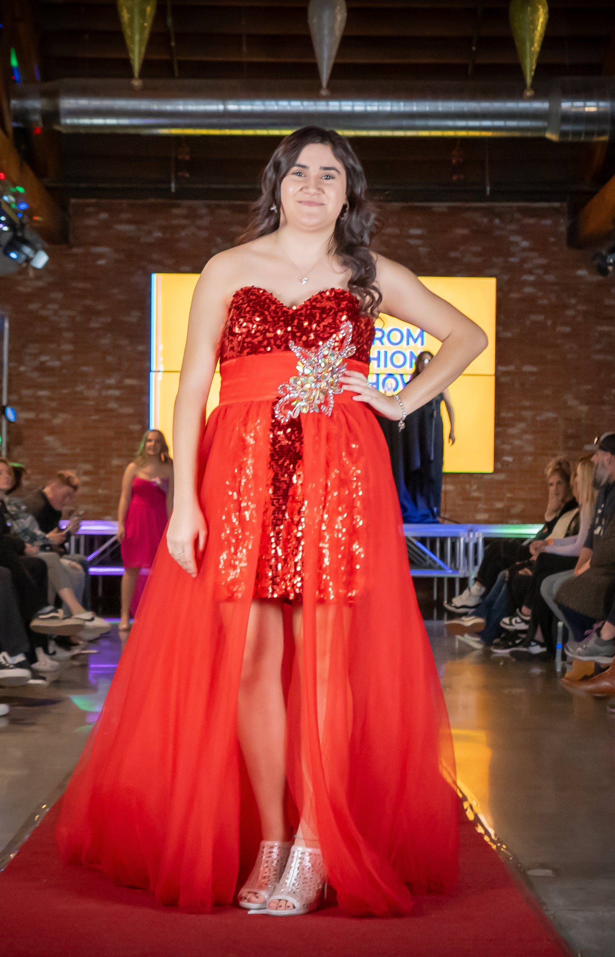 Spicy Red & Sequin Dress